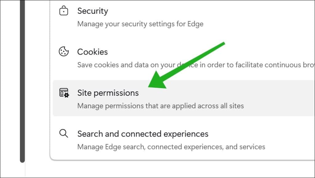 Site permissions