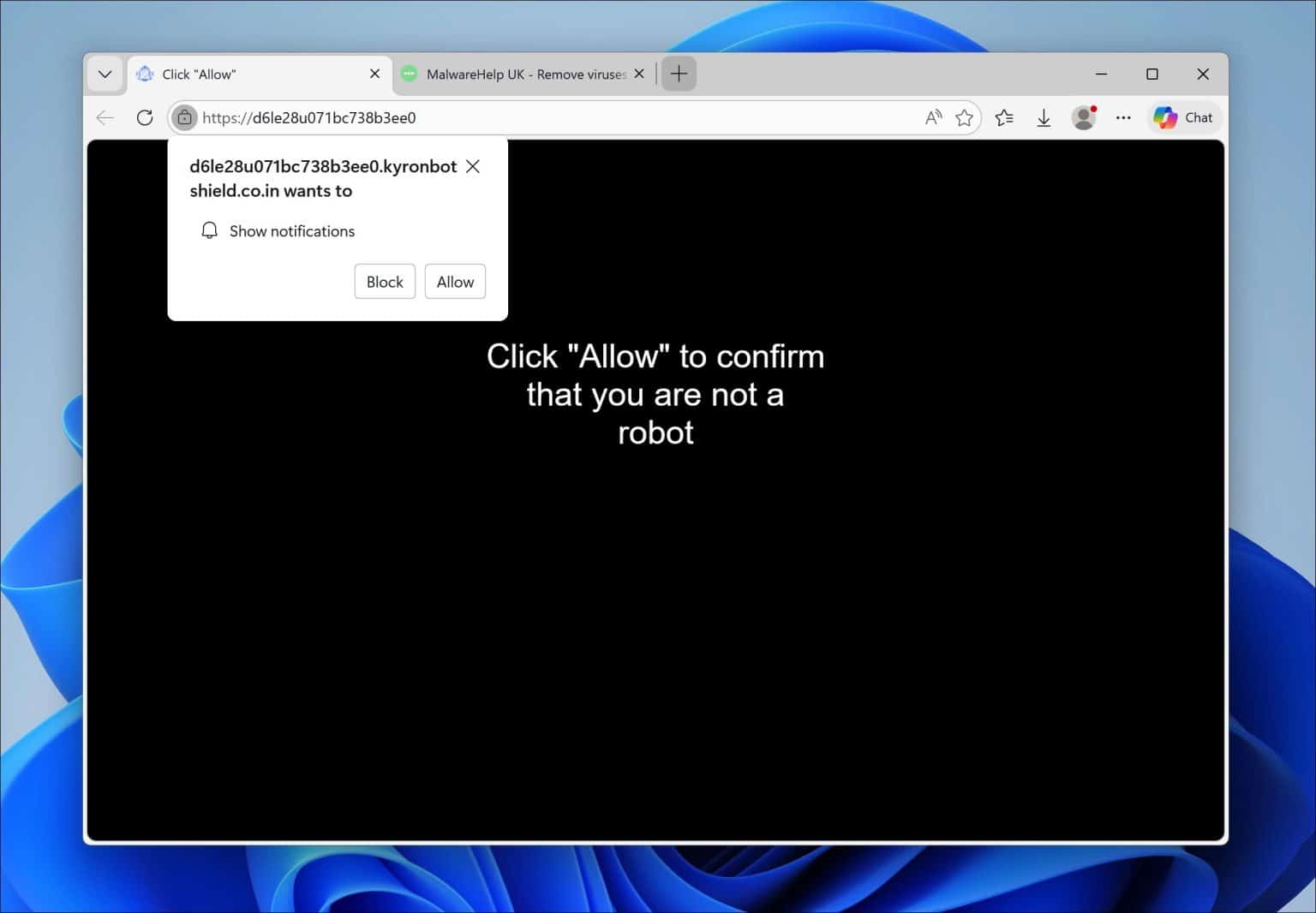 Kyronbotshield.co.in - Virus Removal Instructions - MalwareHelp UK