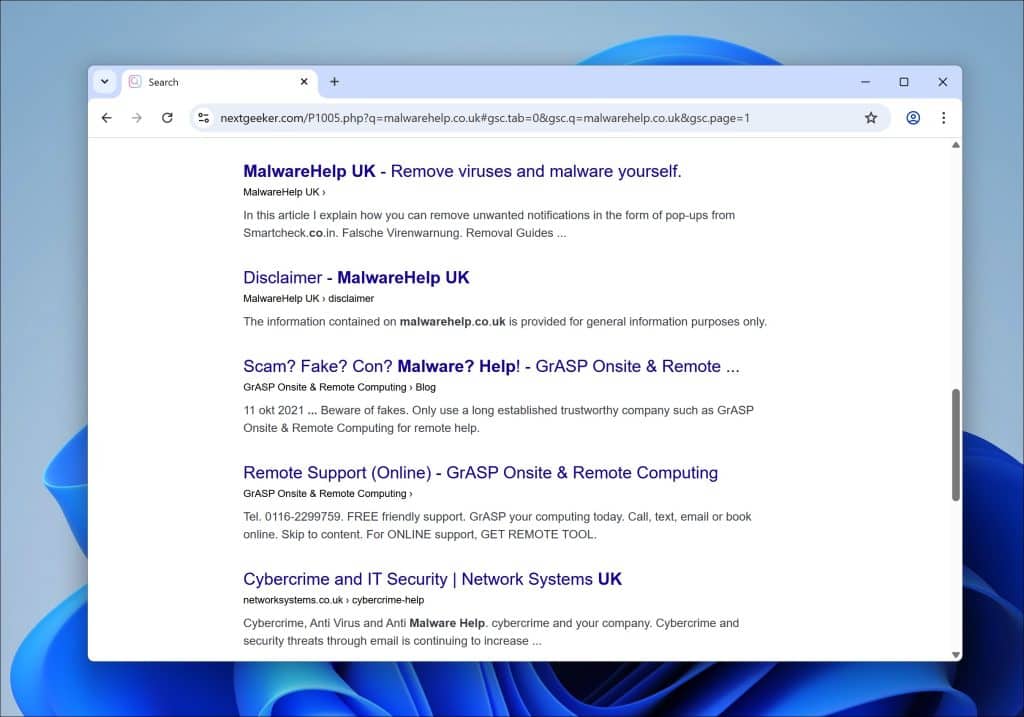 how to remove nextgeeker virus
