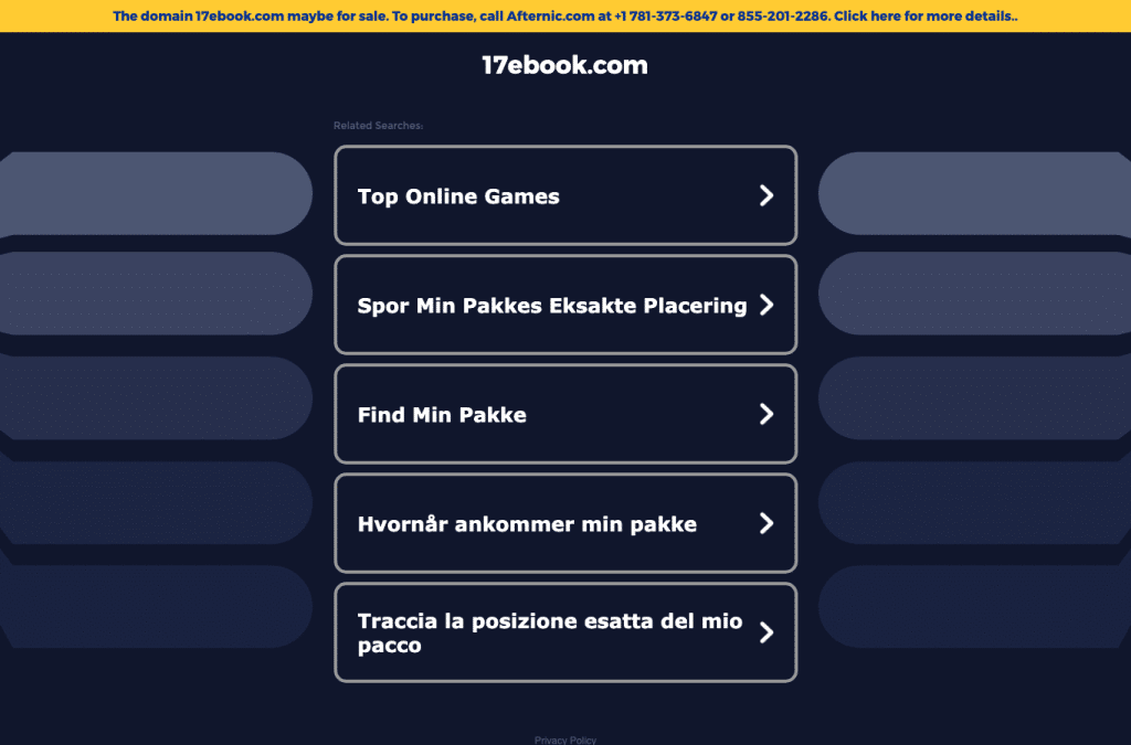 17ebook.com homepage screenshot