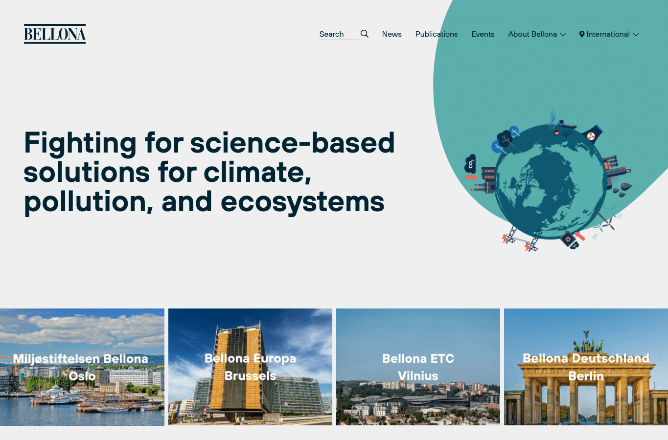 Screenshot preview of bellona.org