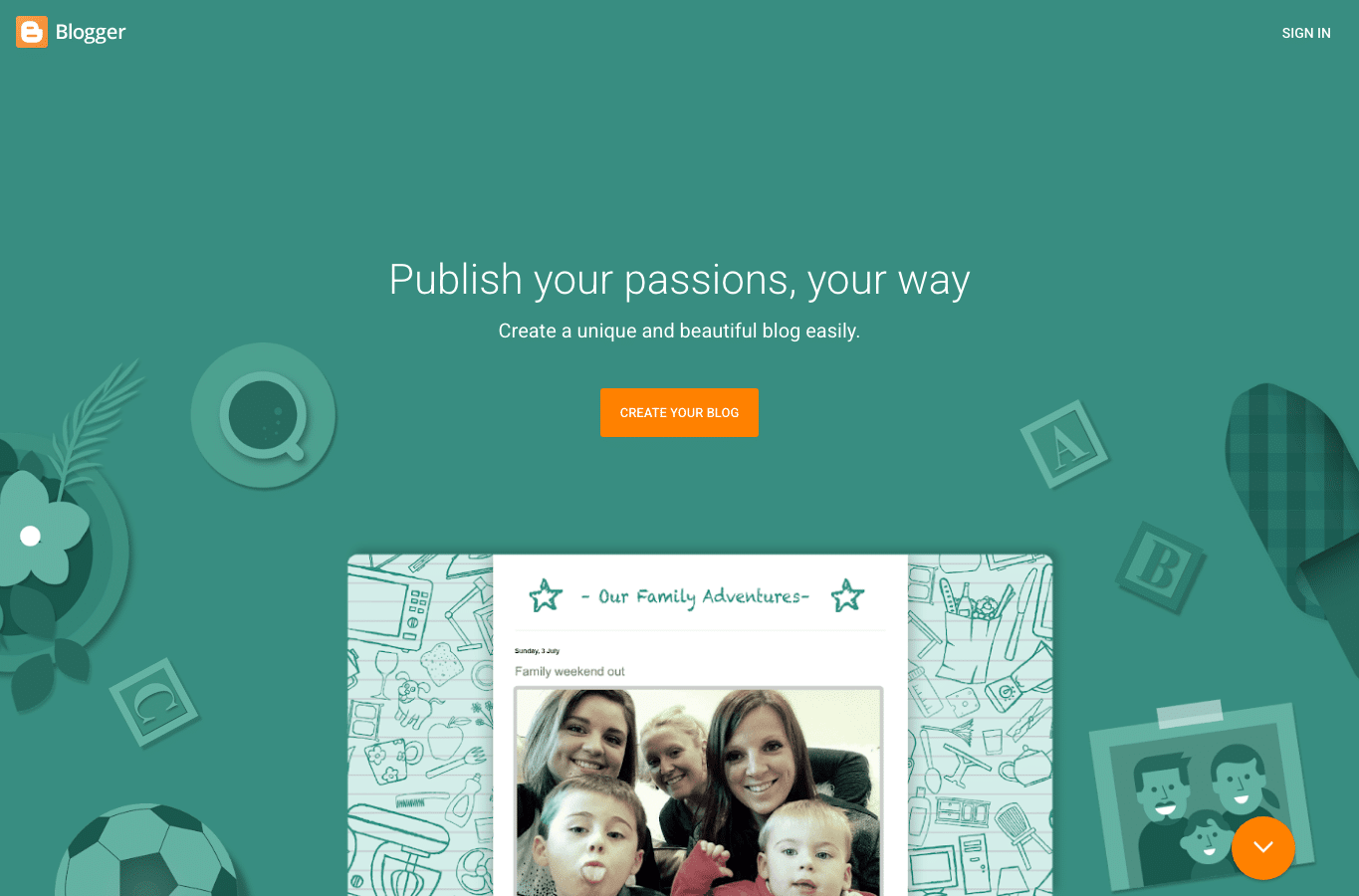 Screenshot preview of blogspot.com