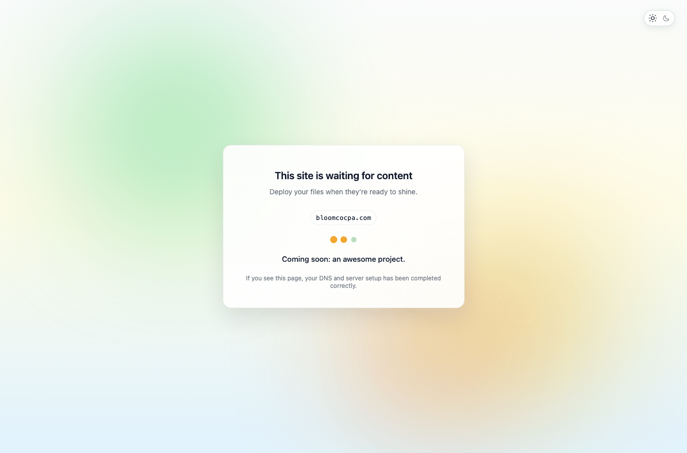 Screenshot preview of bloomcocpa.com