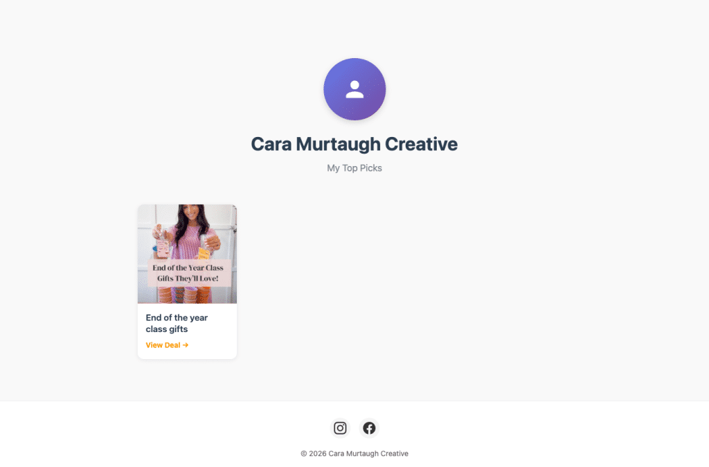 caramurtaugh.com homepage screenshot