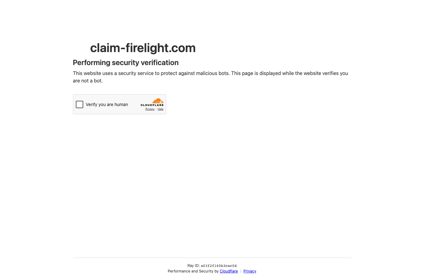 Screenshot preview of claim-firelight.com