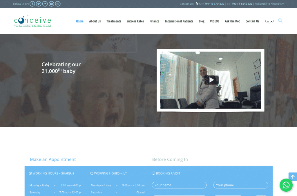 conceiveivf.com homepage screenshot
