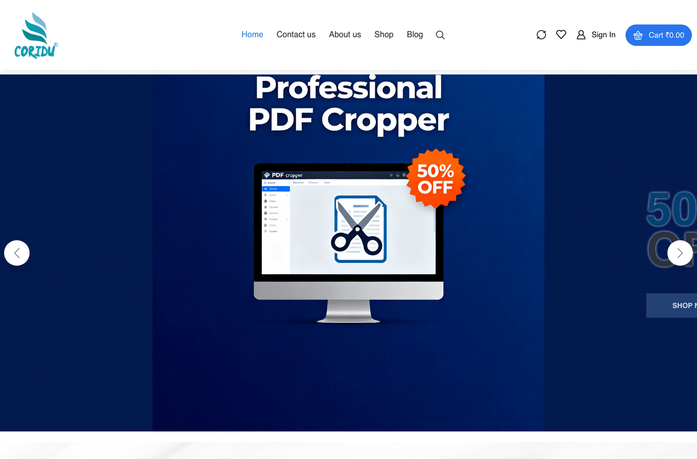 Screenshot preview of coridu.in