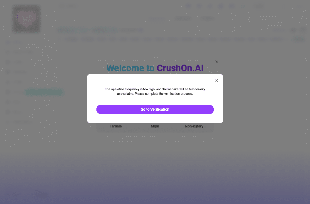 crushon.ai homepage screenshot