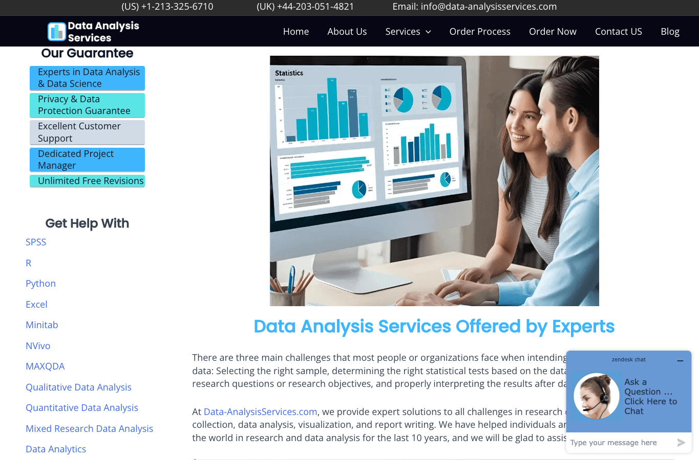 Screenshot preview of data-analysisservices.com