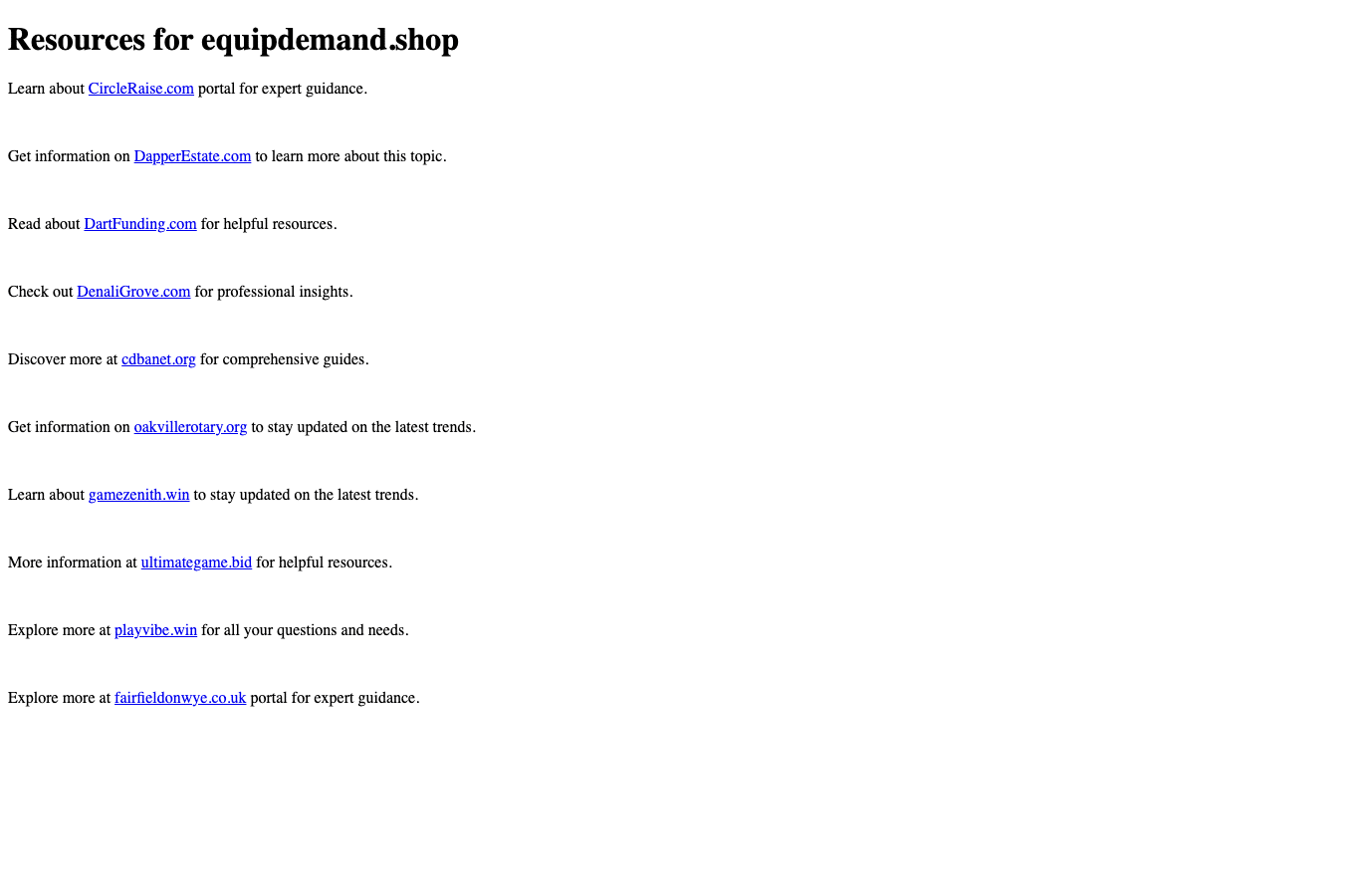 Screenshot preview of equipdemand.shop