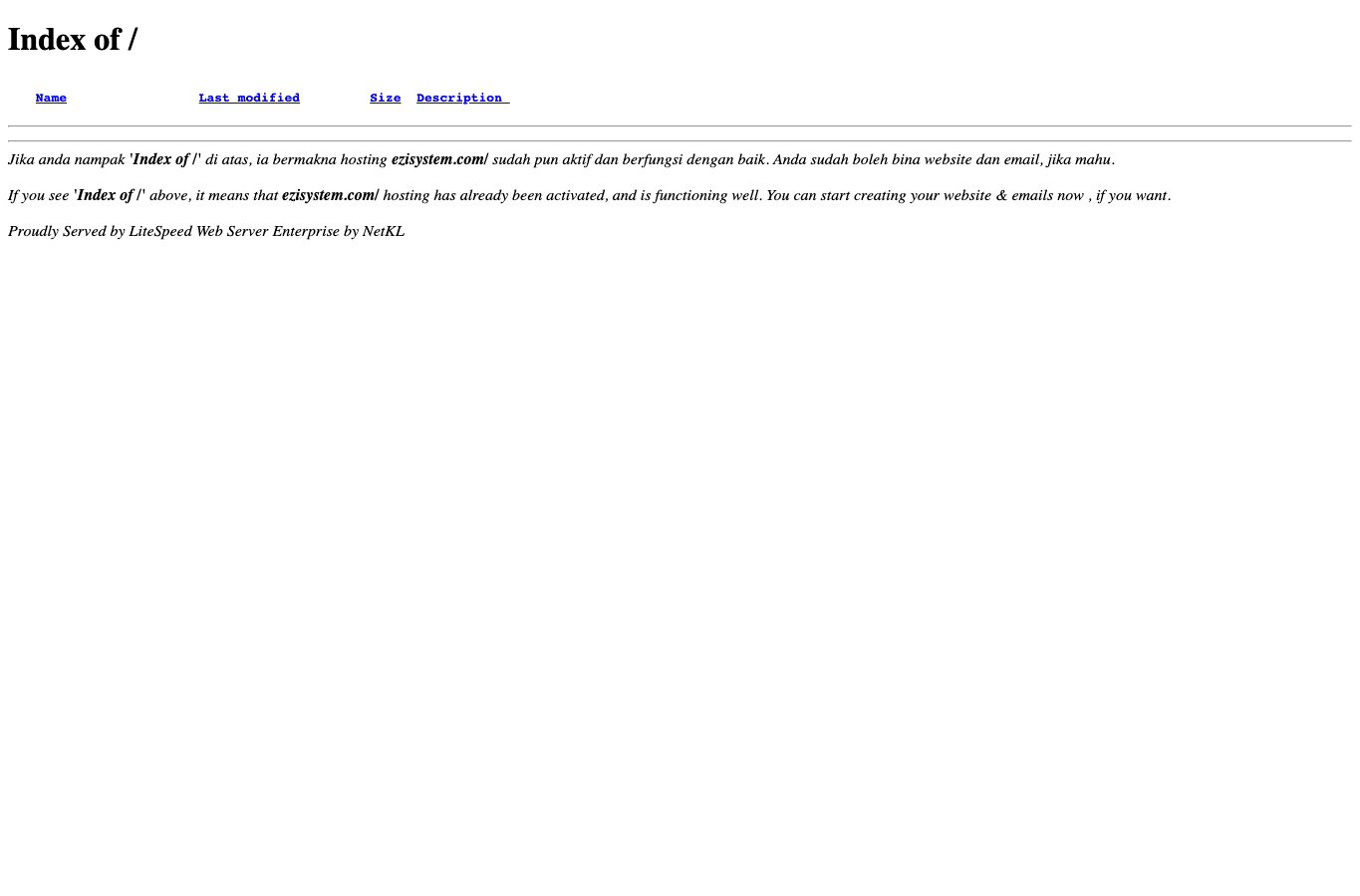 Screenshot preview of ezisystem.com