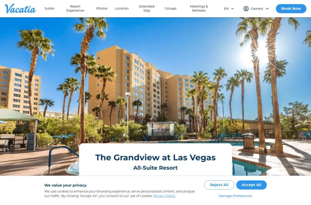 grandviewatlasvegas.com homepage screenshot