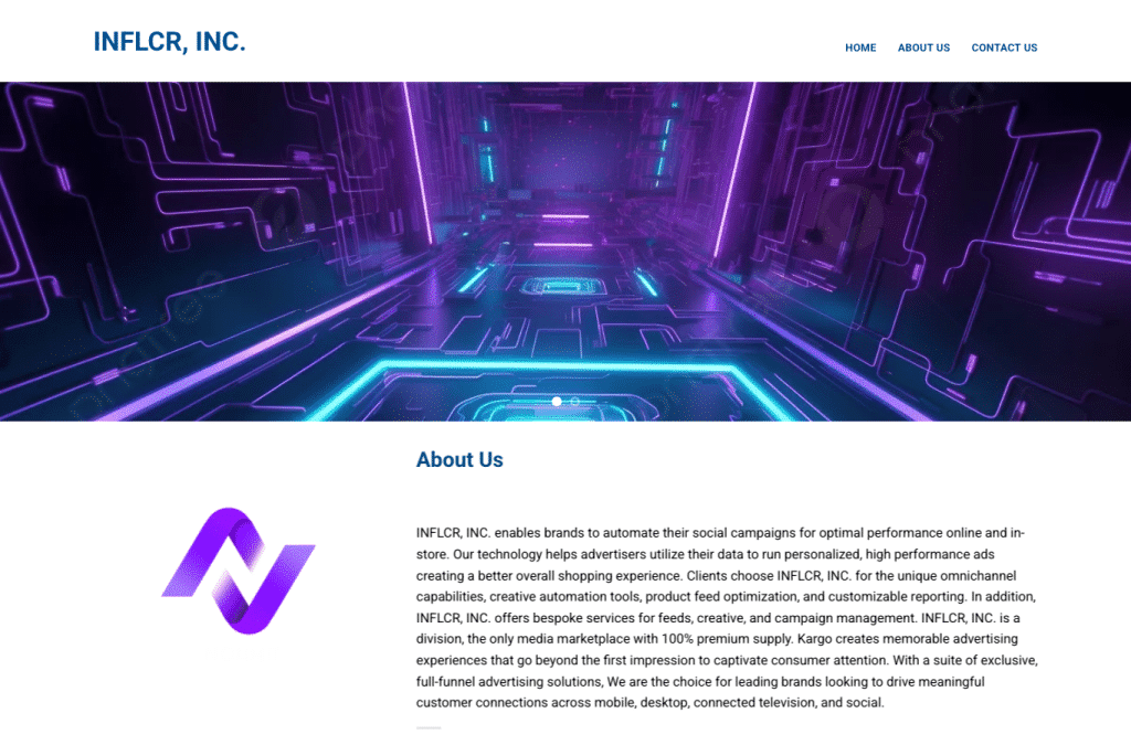 inflcr.shop homepage screenshot