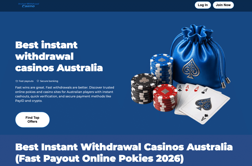 instant-withdrawal-casino-au.com homepage screenshot