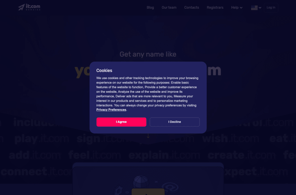 it.com homepage screenshot