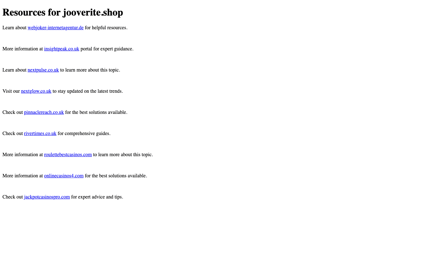 Screenshot preview of jooverite.shop