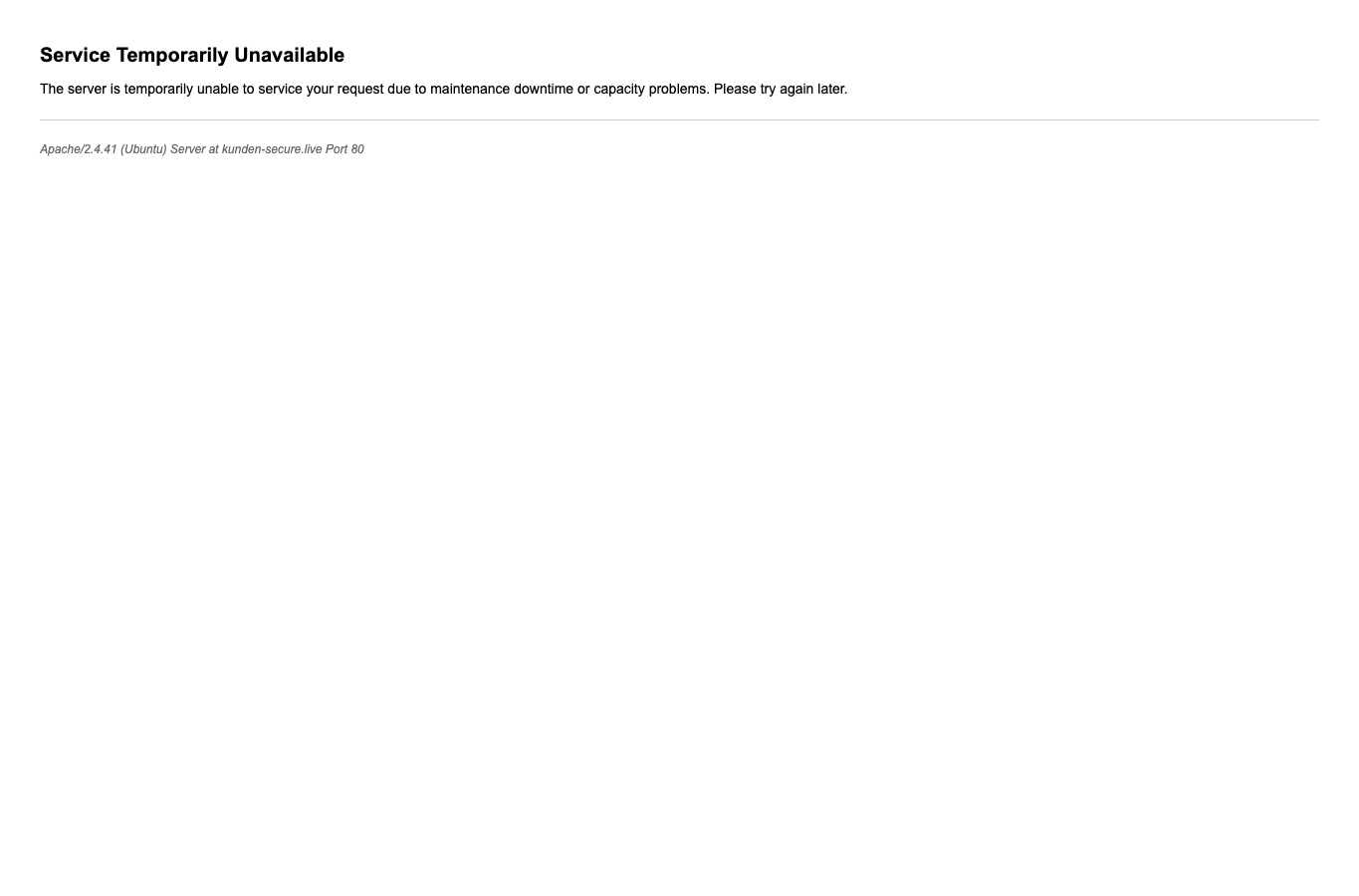 Screenshot preview of kunden-secure.live