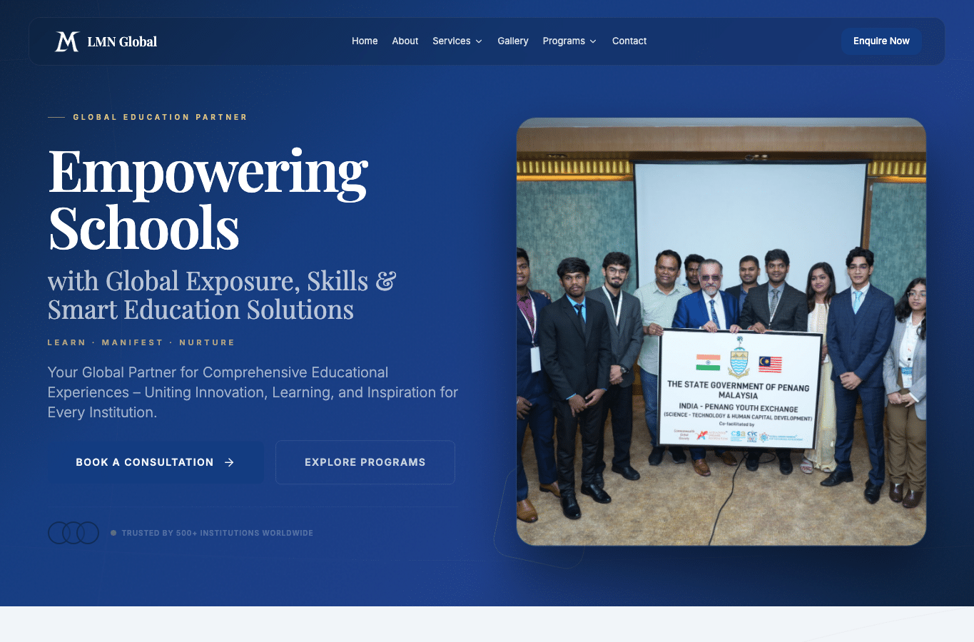 Screenshot preview of lmneducation.com