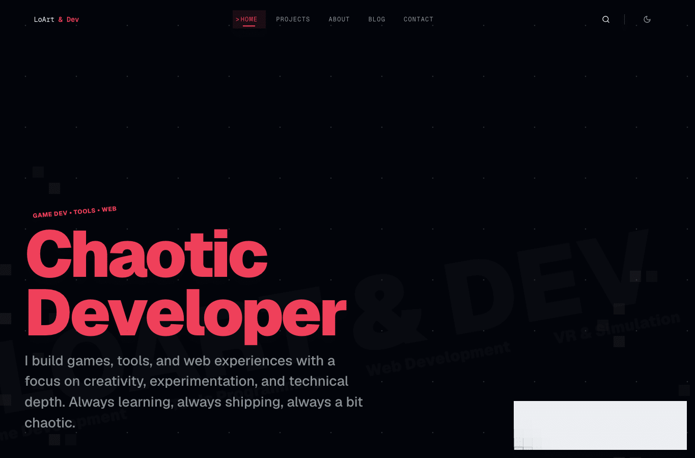 Screenshot preview of loart.dev