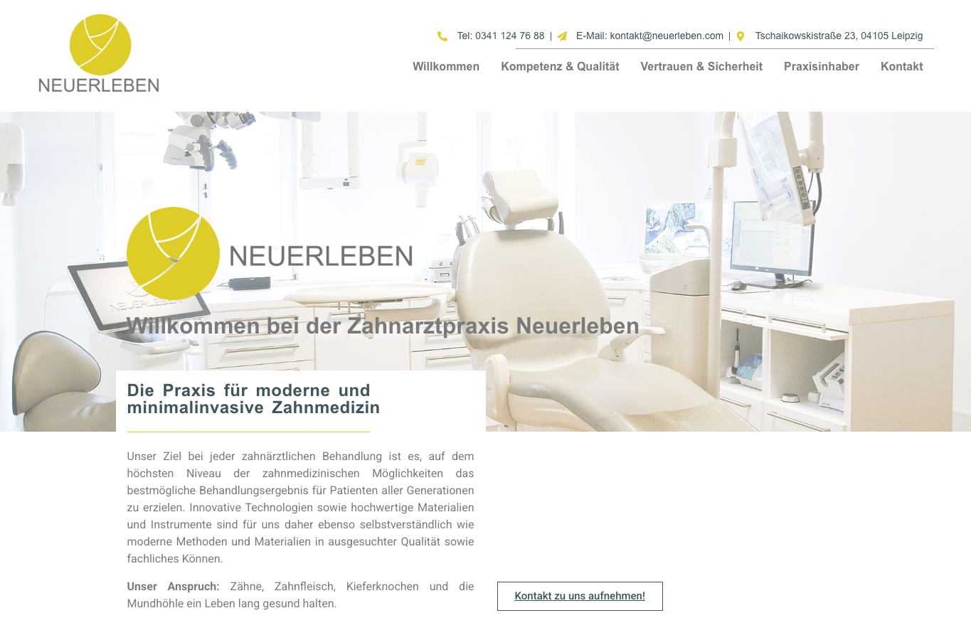 Screenshot preview of neuerleben.com