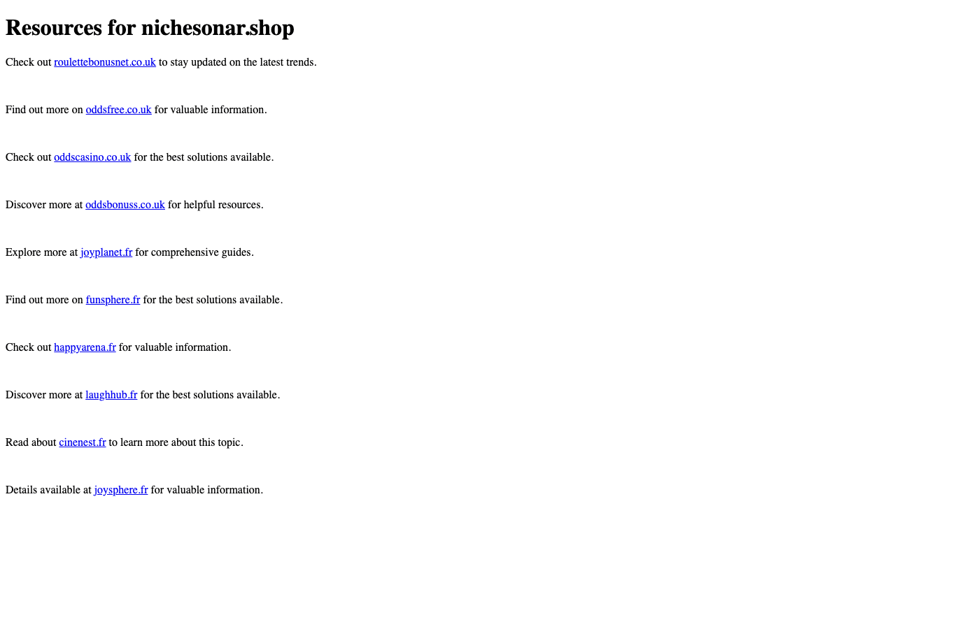Screenshot preview of nichesonar.shop
