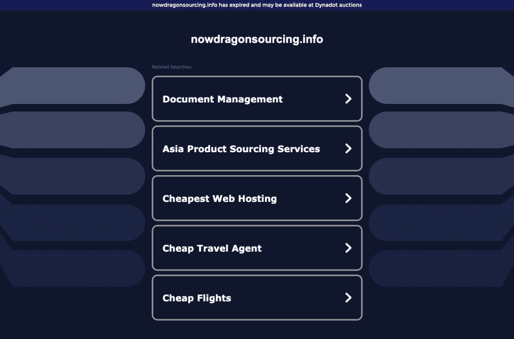 nowdragonsourcing.info homepage screenshot