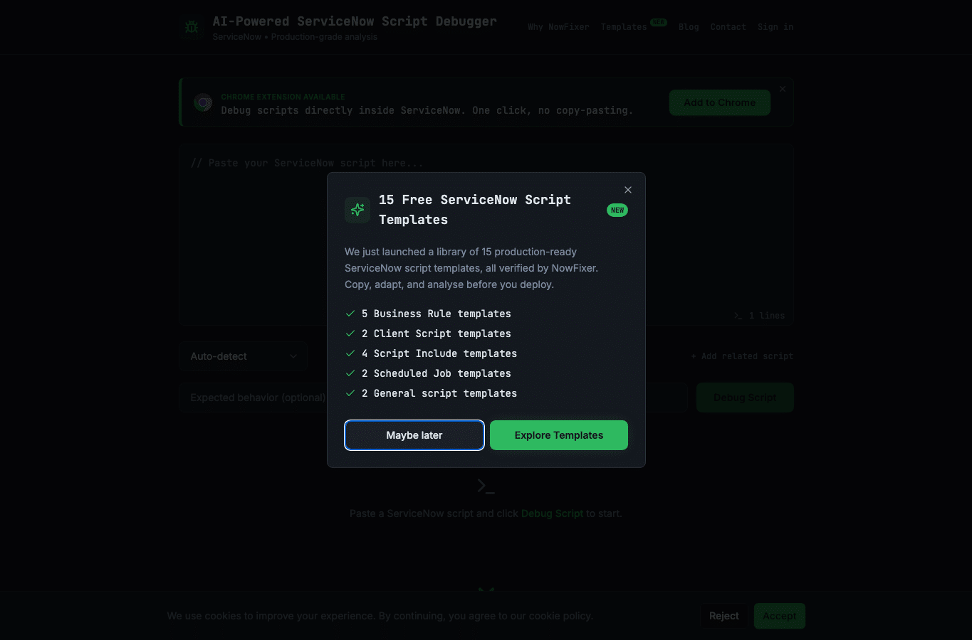 Screenshot preview of nowfixer.dev
