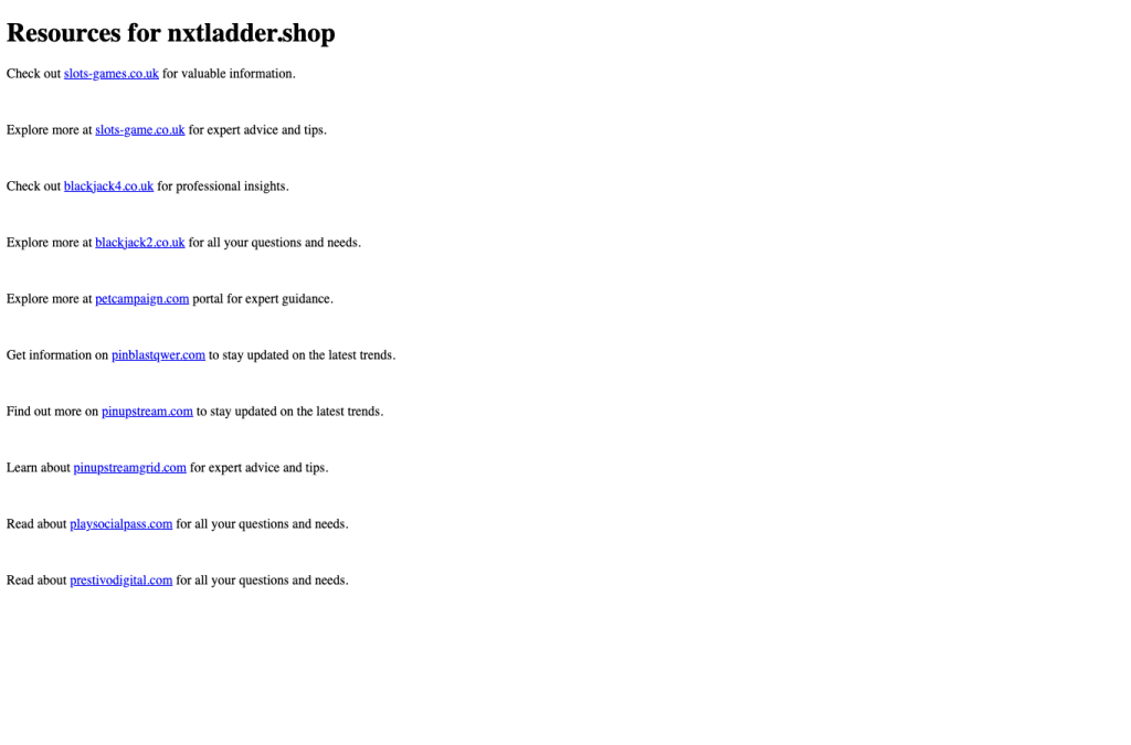 nxtladder.shop homepage screenshot