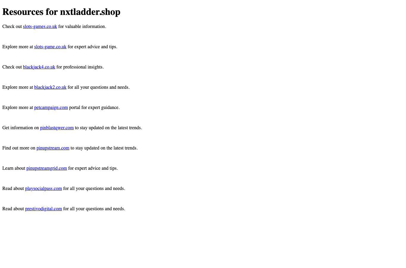 Screenshot preview of nxtladder.shop