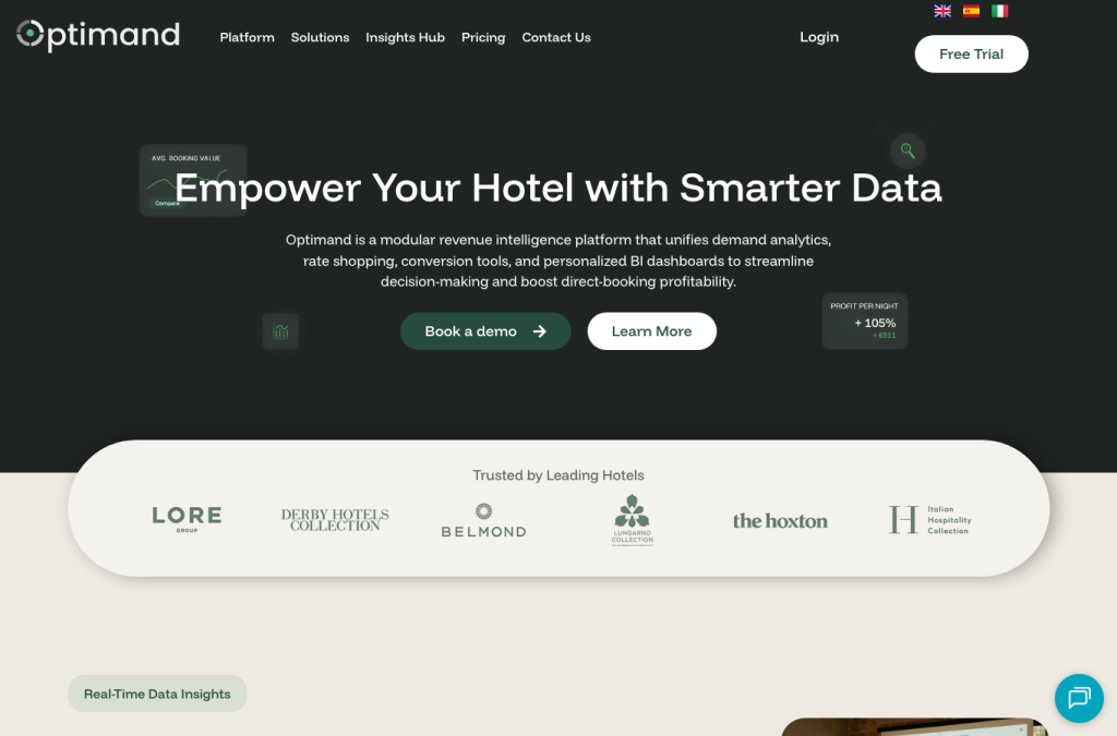 optimand.com homepage screenshot