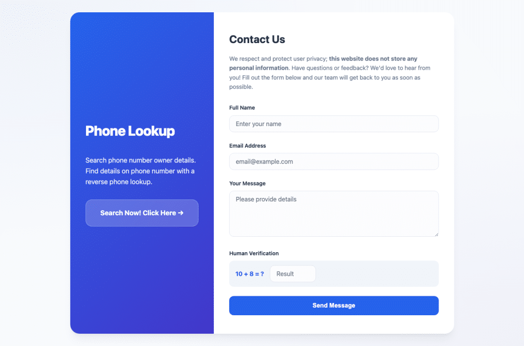 phonelookupqb1v58wq.cfd homepage screenshot