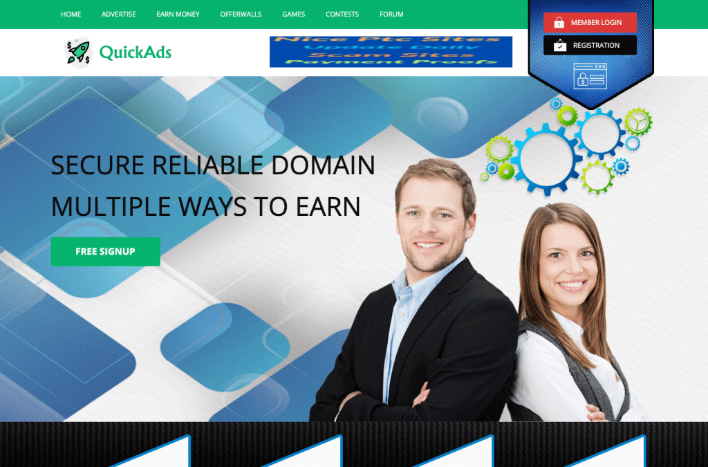 quickads.one homepage screenshot