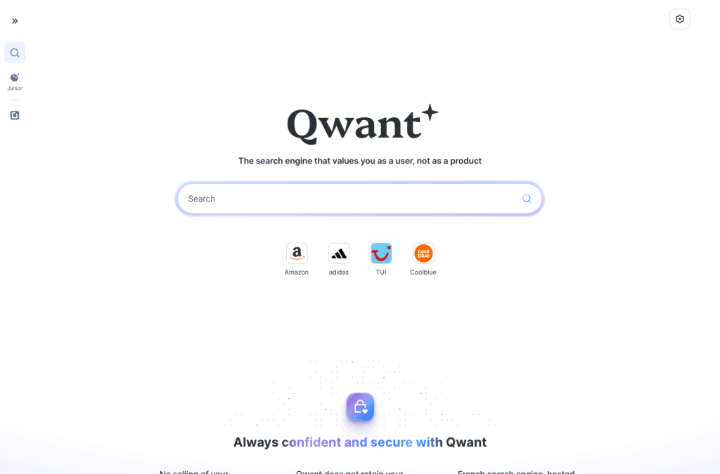 qwant.com homepage screenshot