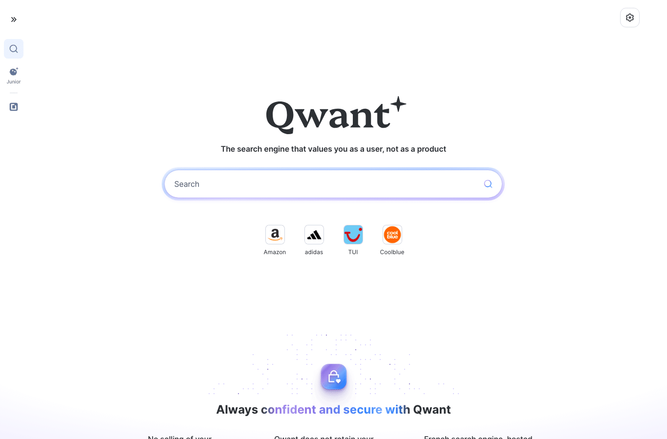 Screenshot preview of qwant.com