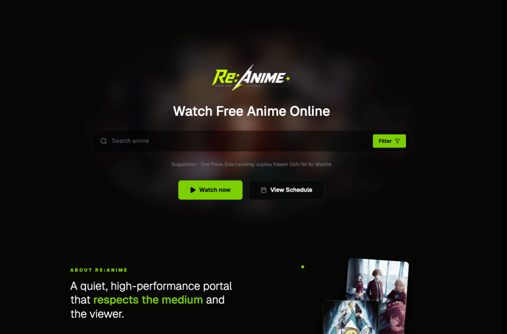 reanime.to homepage screenshot