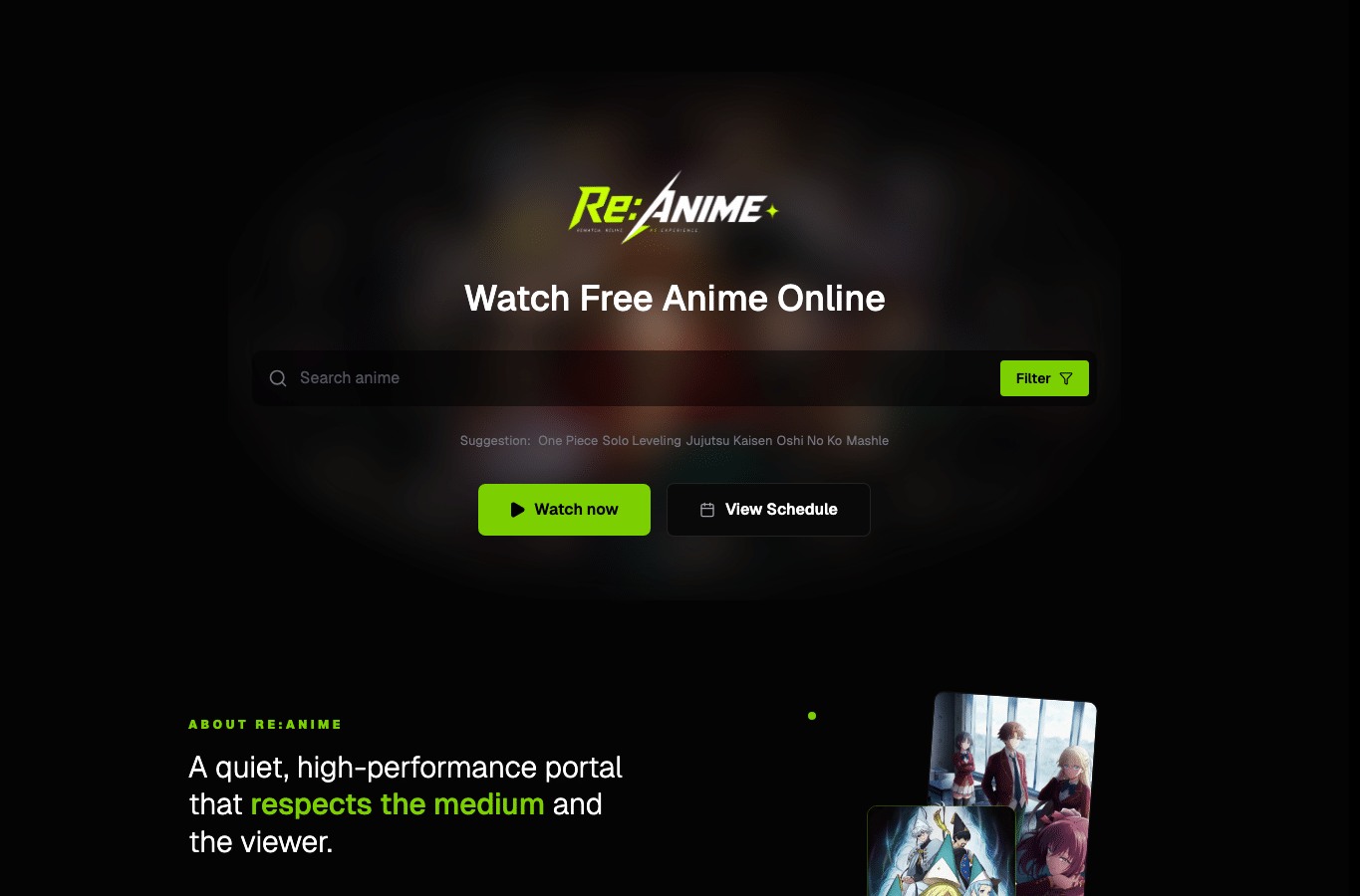 Screenshot preview of reanime.to