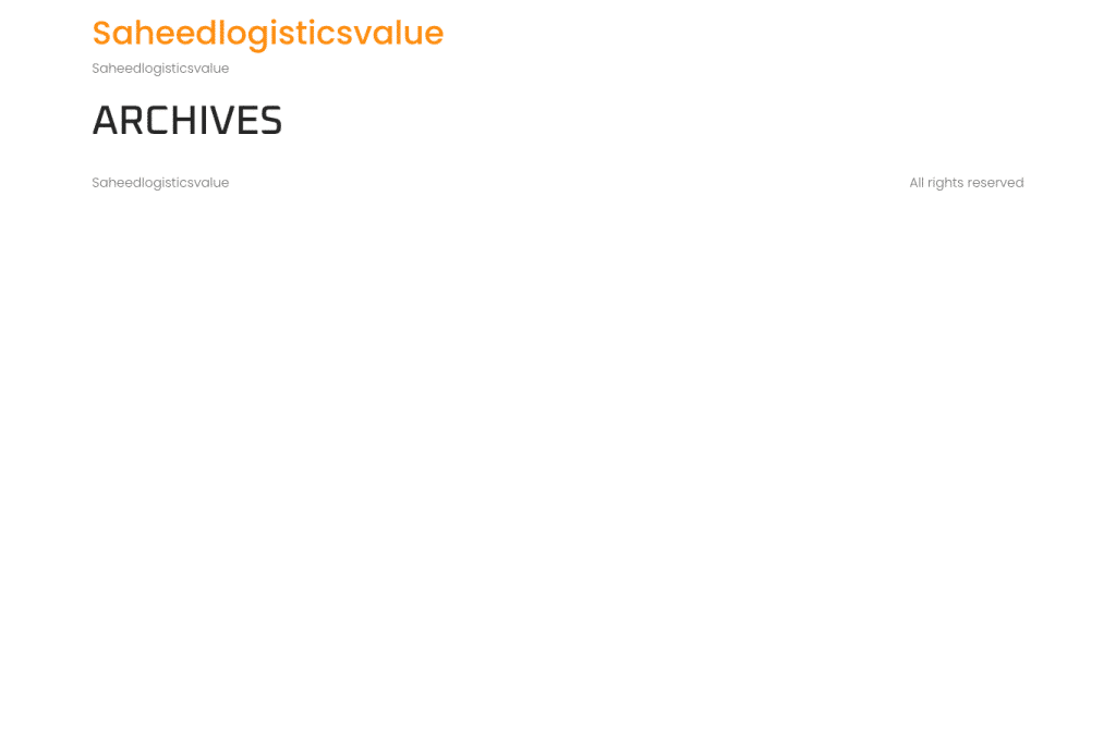 saheedlogisticsvalue.com homepage screenshot