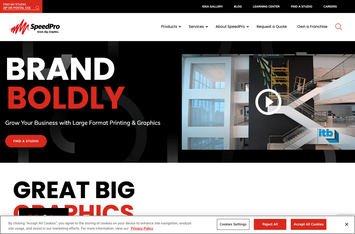 Screenshot preview of speedpro.com