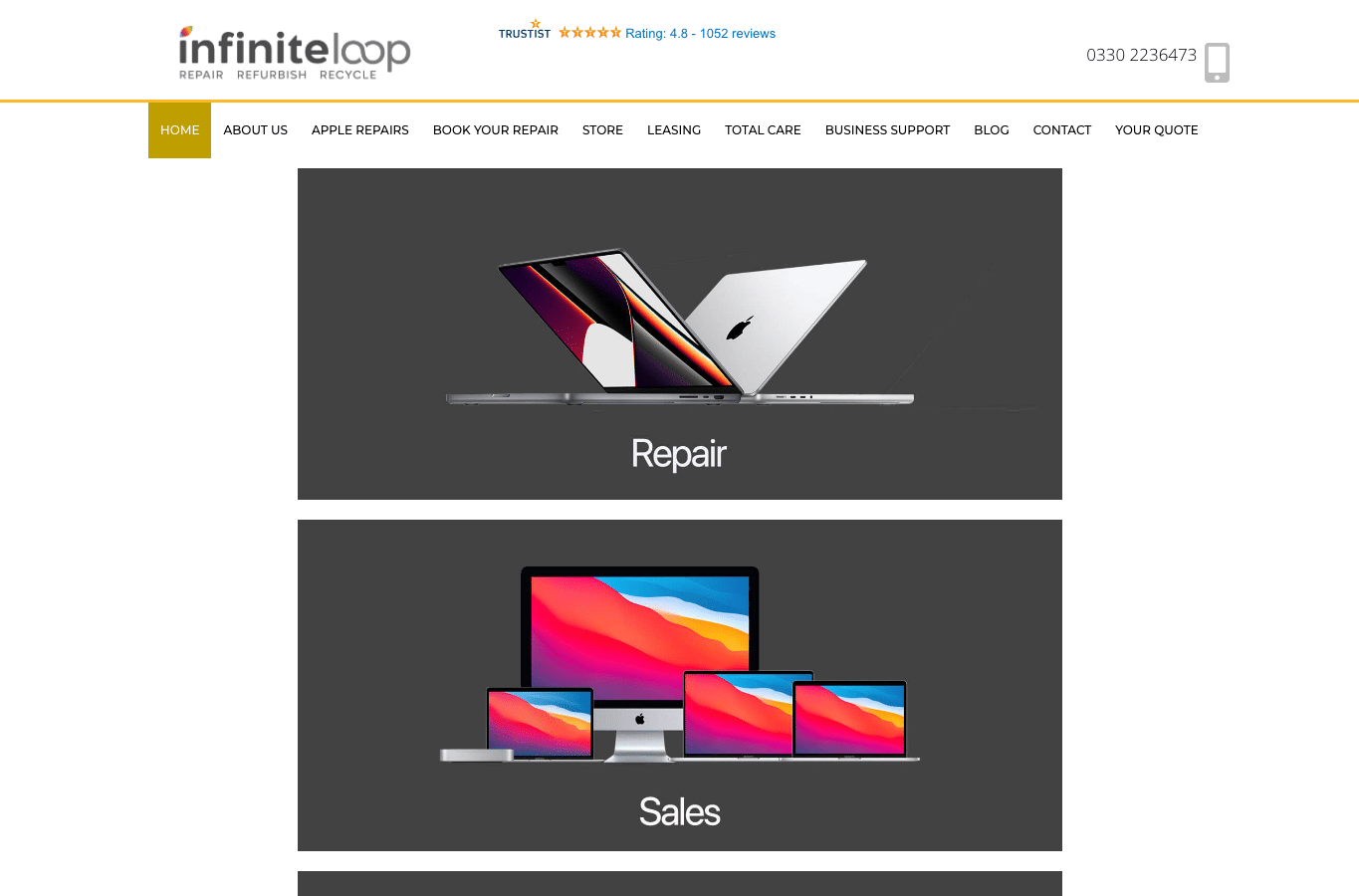 Screenshot preview of theinfiniteloop.co.uk