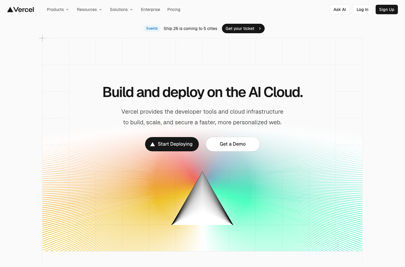 Screenshot preview of vercel.app
