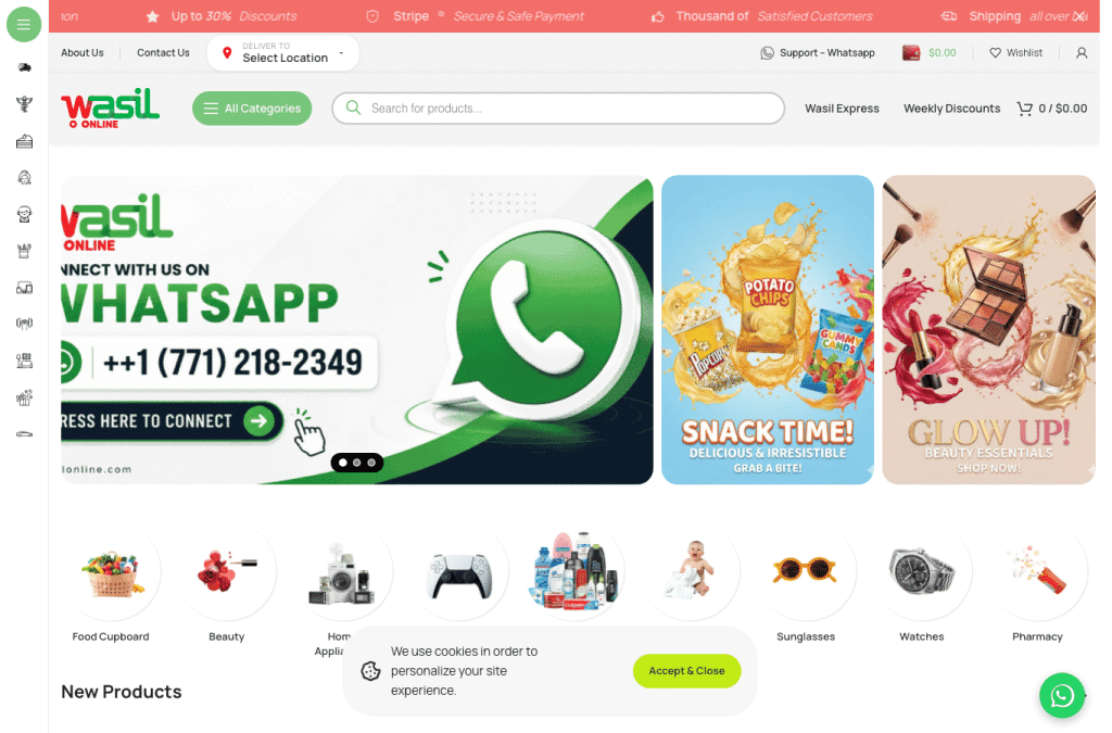 wasilonline.com homepage screenshot