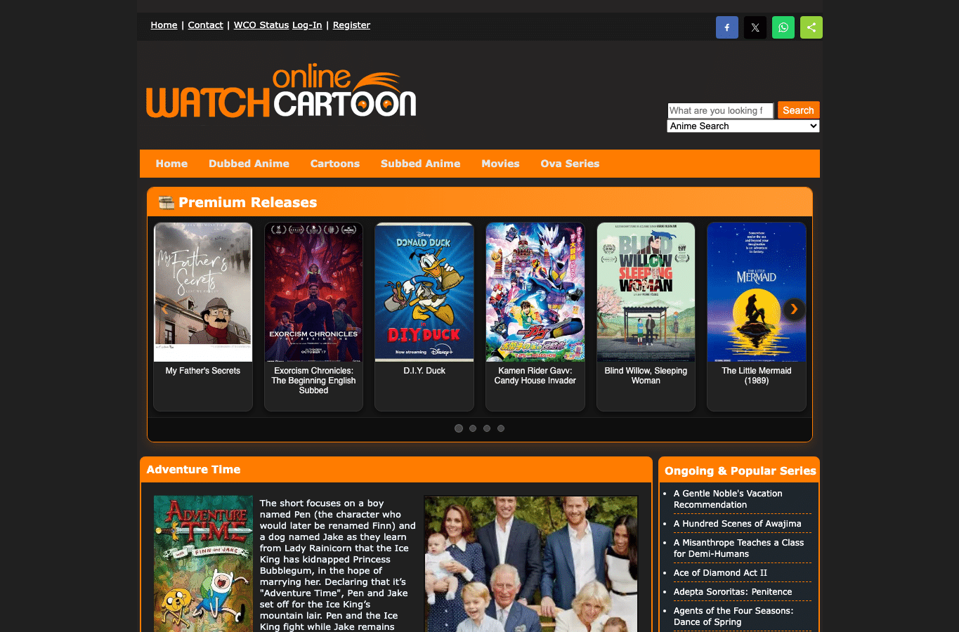 Screenshot preview of wcoflix.tv