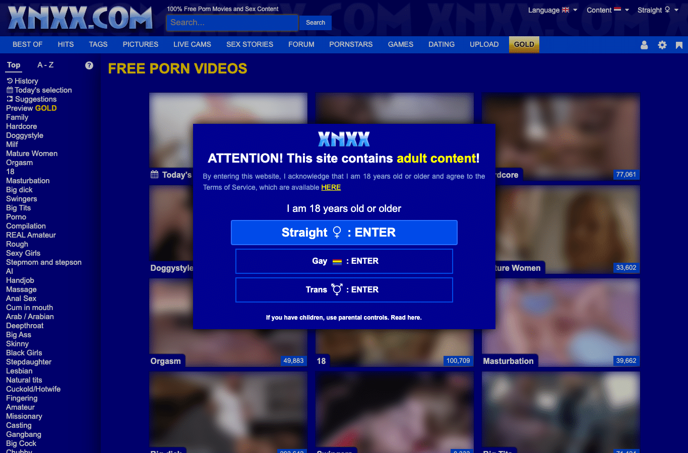 Screenshot preview of xnxx.com