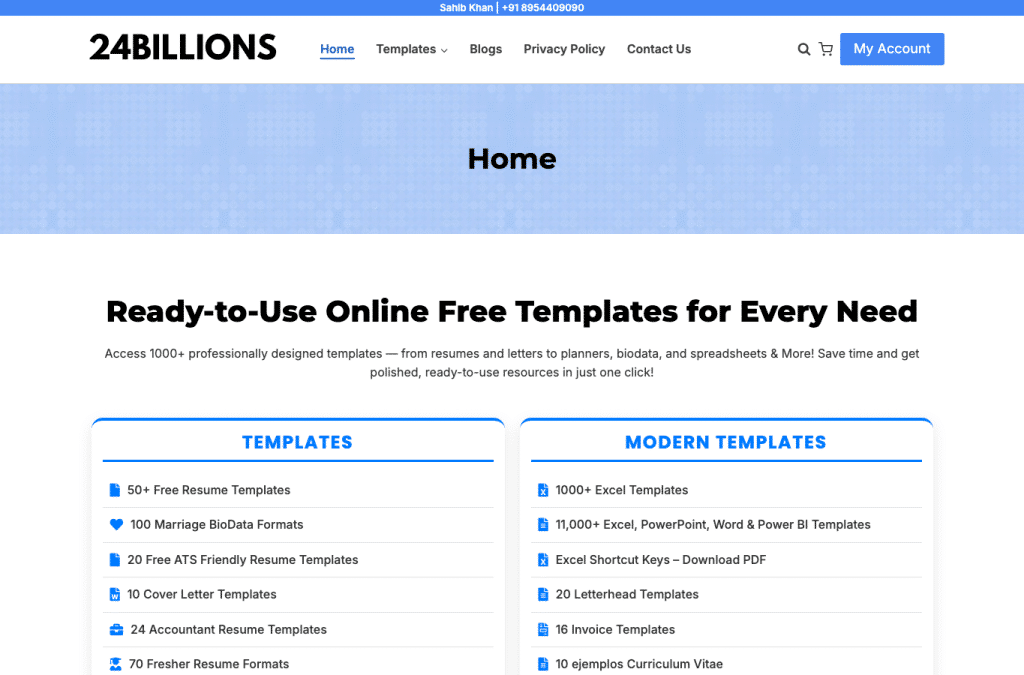 24billions.com homepage screenshot
