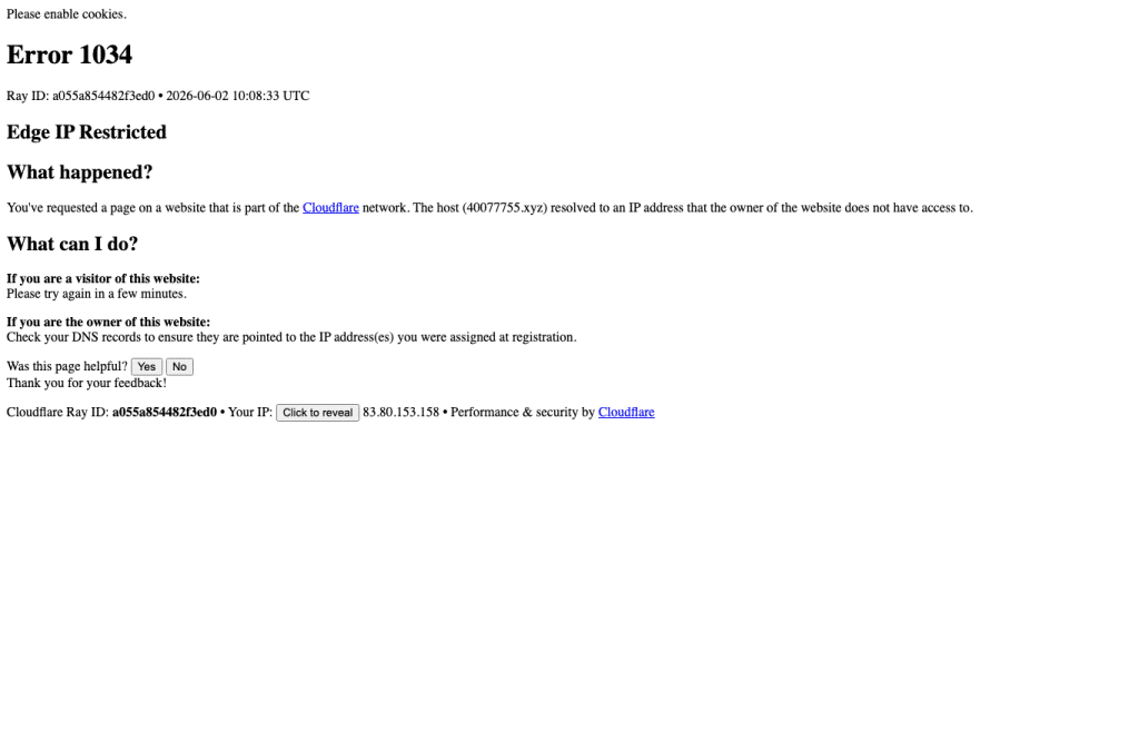 40077755.xyz homepage screenshot