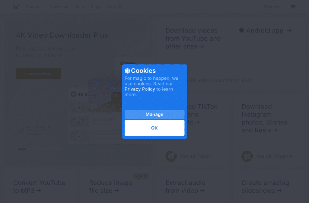 4kdownload.com homepage screenshot