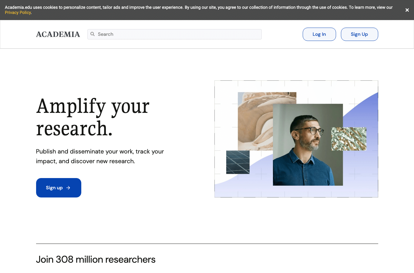 Screenshot preview of academia.edu