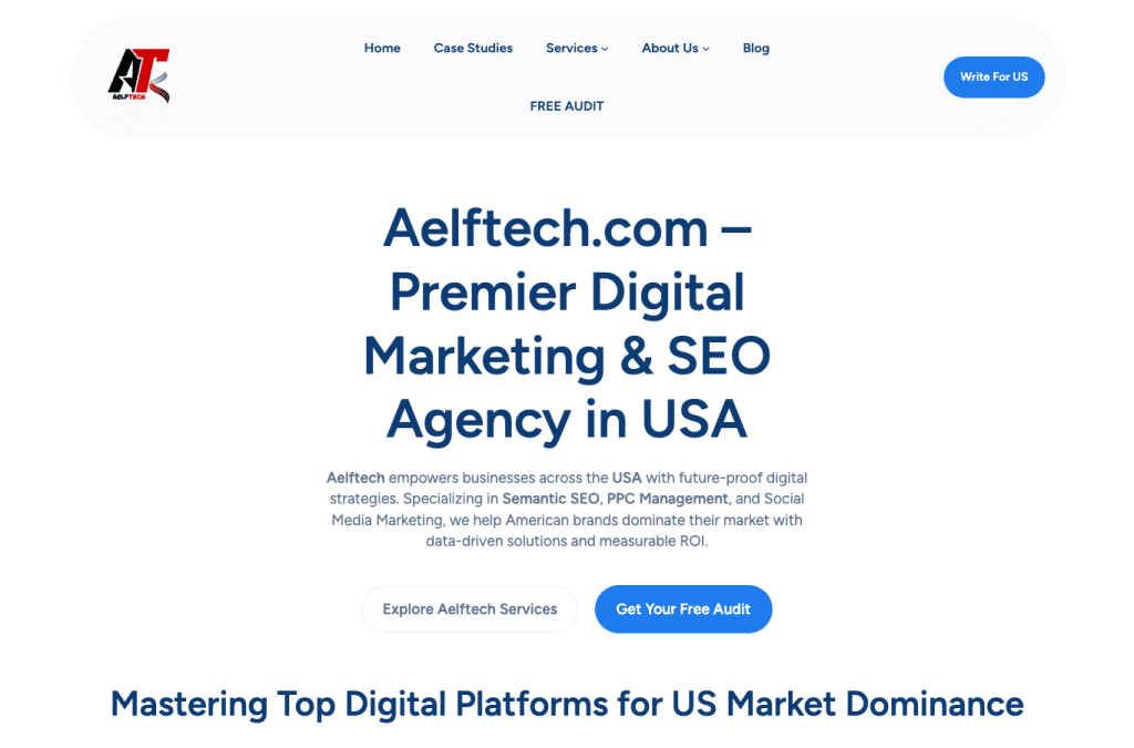 aelftech.com homepage screenshot