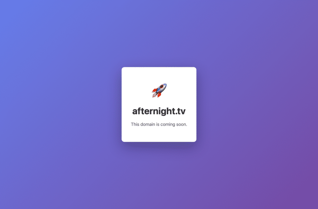 afternight.tv homepage screenshot