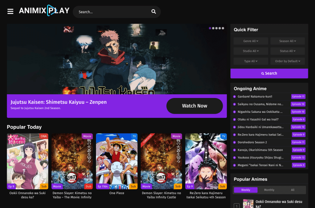 animixplay.com.ro homepage screenshot